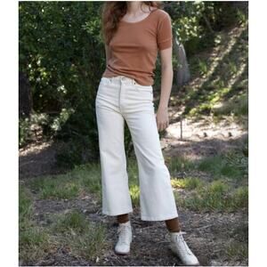 The Great. The Rider white distressed jeans